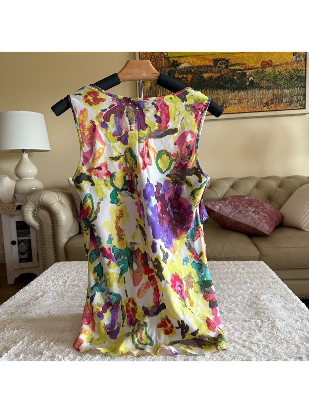 Daisy Fuentes Colorful Sleeveless Floral Top - Picture 5 of 6